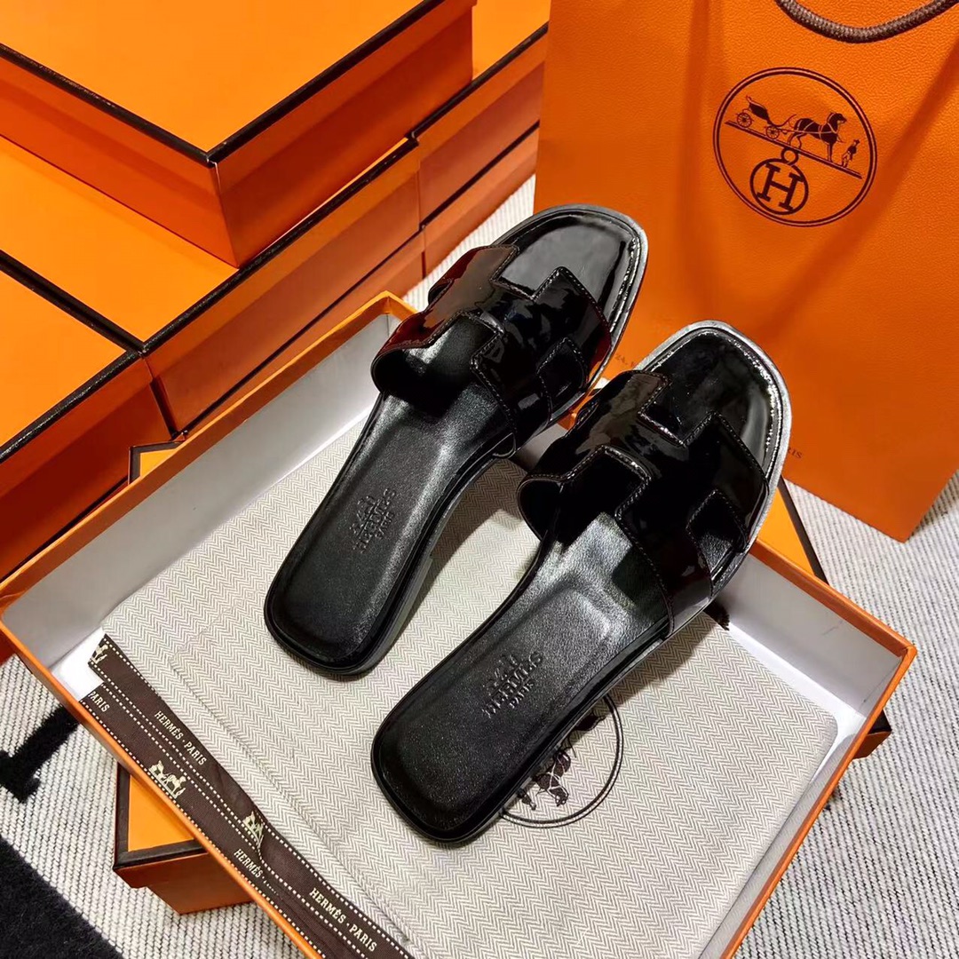 에르메스 올수공 오란 슬리퍼 샌들 페이던트 36